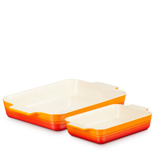 Le Creuset Stoneware Set of 2 Rectangular Dishes